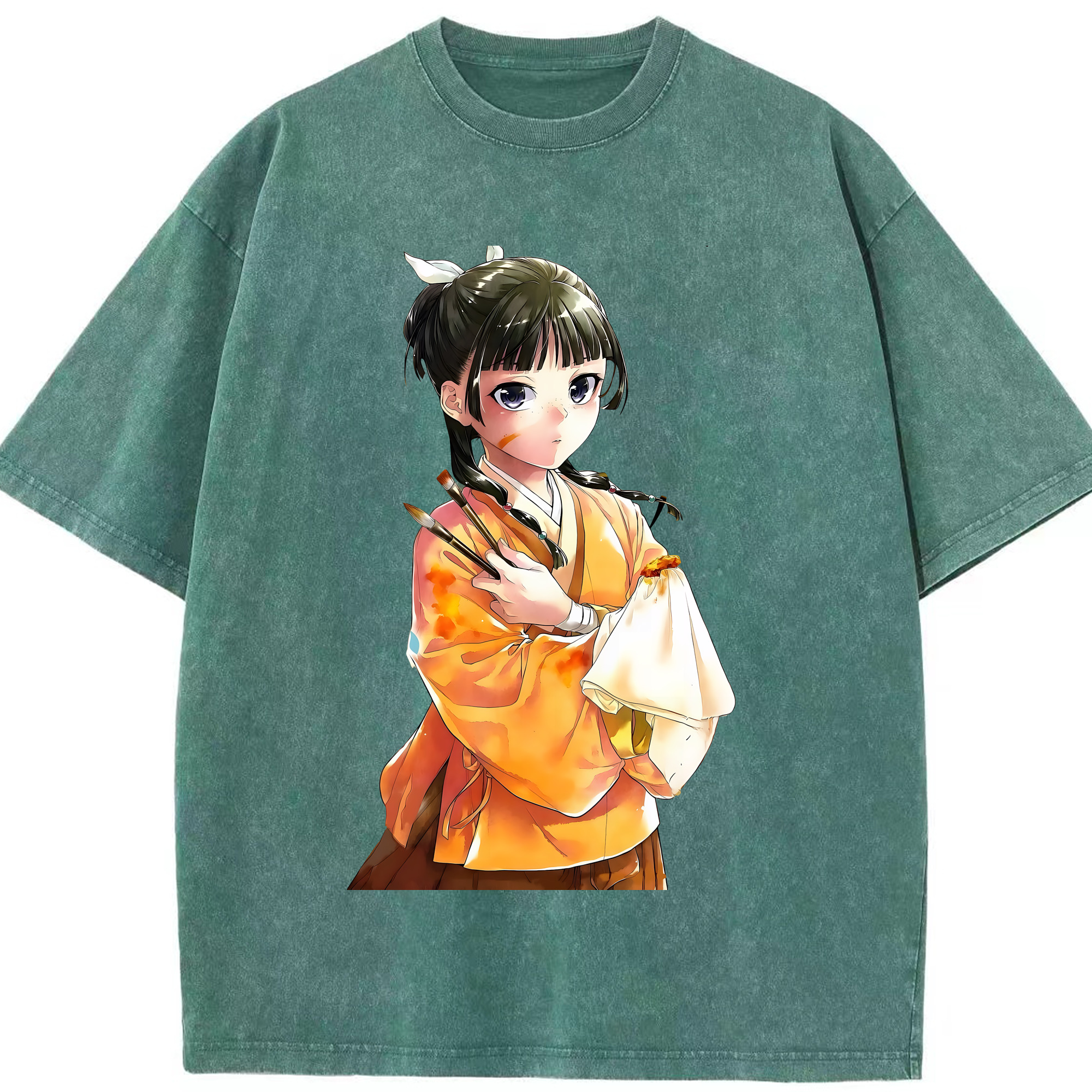 （画像用） 薬屋のひとりごと The Apothecary Diaries 綿100% ヴィンテージ風 半袖Tシャツ（フロントプリント）